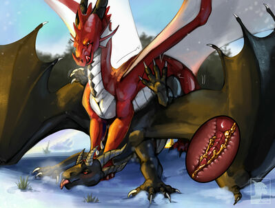 Winter Topping
art by erganyfox
Keywords: dragon;dragoness;male;female;feral;M/F;penis;from_behind;vaginal_penetration;internal;spooge;erganyfox