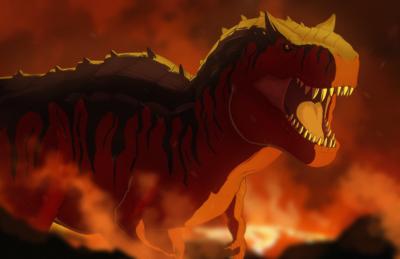 Diablo (Primal Rage)
art by essence_of_rapture
Keywords: videogame;primal_rage;dinosaur;theropod;tyrannosaurus_rex;trex;male;diablo;feral;solo;non-adult;essence_of_rapture