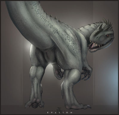 Indominus Rex 1
art by evalion
Keywords: jurassic_world;theropod;indominus_rex;female;feral;solo;presenting;evalion