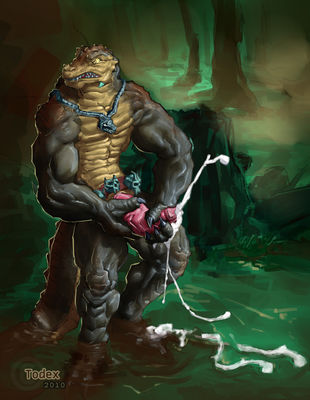 Evil Swamp Gator
art by todex
Keywords: crocodilian;alligator;male;anthro;solo;penis;masturbation;ejaculation;orgasm;spooge;todex