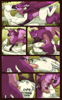 Insatiable 1
art by evillabrat
Keywords: comic;gryphon;dragoness;male;female;feral;M/F;penis;oral;closeup;spooge;evillabrat