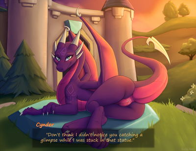 Cynder
art by evilymasterful
Keywords: videogame;spyro_the_dragon;dragoness;cynder;female;feral;solo;vagina;evilymasterful