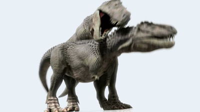 Tyrannosaur Mating
screen capture
Keywords: dinosaur;theropod;tyrannosaurus_rex;trex;male;female;feral;M/F;from_behind;cgi;evolve