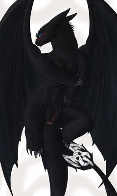 Fangless Slit
art by exidusdragonhive
Keywords: how_to_train_your_dragon;httyd;night_fury;dragon;male;anthro;solo;sheath;exidusdragonhive