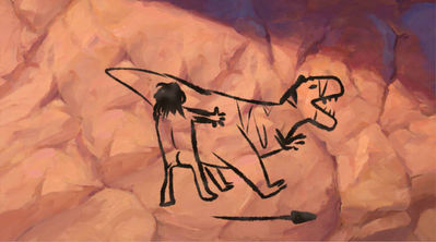 Spear and Fang (Primal)
unknown creator
Keywords: beast;cartoon;primal;dinosaur;theropod;tyrannosaurus_rex;trex;human;man;male;fang;female;spear;feral;M/F;from_behind;suggestive;humor