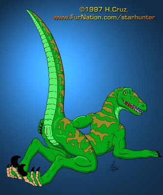 Female Raptor
art by kaa
Keywords: dinosaur;theropod;raptor;female;anthro;solo;cloaca;kaa