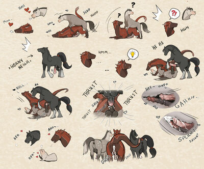 Dracuss and Two Studs
art by feognia
Keywords: dragon;felkin;furry;equine;horse;male;feral;M/M;penis;from_behind;missionary;double_penetration;anal;internal;ejaculation;spooge;feognia