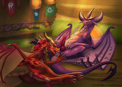 Ignitus and Malefor
art by ferilla
Keywords: videogame;spyro_the_dragon;ignitus;malefor;dragon;male;feral;M/M;penis;oral;anal;rimjob;spooge;ferilla
