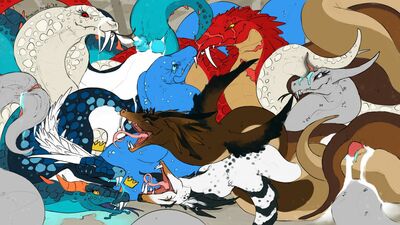 Year of the Snake Orgy (Wings_of_Fire)
art by ferocious-ferals
Keywords: wings_of_fire;seawing;snake;dragon;male;female;feral;M/F;orgy;penis;hemipenis;cloacal_penetration;spooge;ferocious-ferals