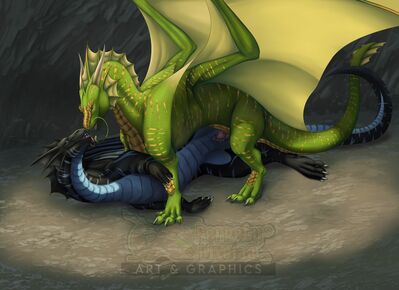 Theeda and Rath
art by ferrety-lixciaa
Keywords: dragon;dragoness;male;female;feral;M/F;penis;missionary;vaginal_penetration;ferrety-lixciaa