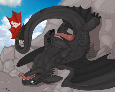 Toothless
art by fersir
Keywords: how_to_train_your_dragon;httyd;toothless;night_fury;dragon;feral;male;solo;penis;fersir