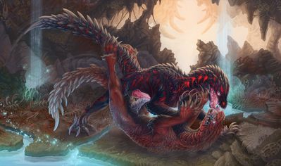 Odogaron Territorial Dispute
art by firael
Keywords: videogame;monster_hunter;dragon;odogaron;male;feral;M/M;penis;missionary;masturbation;suggestive;firael