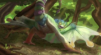 Female Pukei-pukei
art by fizzpop
Keywords: videogame;monster_hunter;bird_wyvern;pukei-pukei;dragoness;female;feral;solo;vagina;presenting;spooge;fizzpop