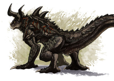 Deathclaw Matriarch
art by flamespitter
Keywords: videogame;fallout;reptile;lizard;deathclaw;female;anthro;solo;cloaca;flamespitter