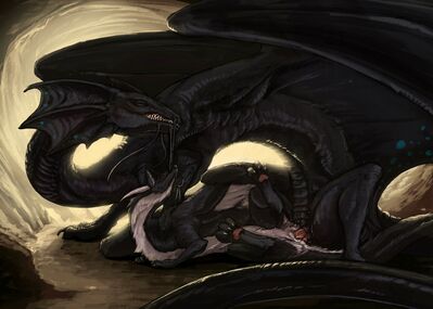 Temeraire and Whiro Mating
art by flamespitter
Keywords: temeraire;dragon;dragoness;male;female;feral;M/F;penis;from_behind;vaginal_penetration;flamespitter
