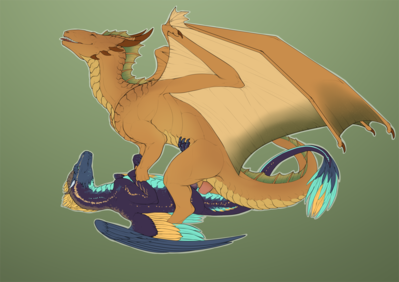 Drakes Having Sex
art by flamingtitania
Keywords: dragon;male;feral;M/M;penis;missionary;anal;flamingtitania