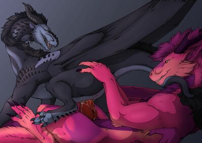 Reverse Riding
art by flamingtitania
Keywords: dragon;dragoness;male;female;feral;M/F;penis;reverse_cowgirl;vaginal_penetration;spooge;flamingtitania