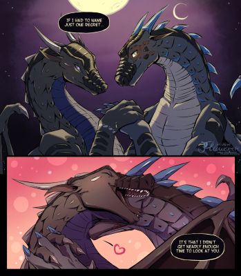 Fatespeaker and Starflight (Wings_of_Fire)
art by flawseer
Keywords: wings_of_fire;nightwing;starflight;fatespeaker;dragon;dragoness;male;female;feral;M/F;romance;non-adult;flawseer