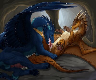 Cave Surprise
art by flosapes
Keywords: dragon;male;feral;M/M;penis;oral;ejaculation;spooge;flosapes