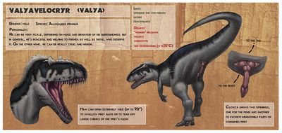 Valya Allosaurus Reference
art by fossilpixel
Keywords: dinosaur;theropod;allosaurus;male;feral;solo;penis;cloaca;closeup;reference;fossilpixel
