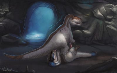 Yutyrannus Cave
art by fossilpixel
Keywords: dinosaur;theropod;yutyrannus;male;female;feral;M/F;penis;69;oral;fossilpixel