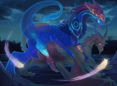 Aurelion_Sol
art by frusha
Keywords: videogame;league_of_legends;dragon;aurelion_sol;male;feral;M/M;penis;from_behind;anal;spooge;frusha