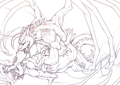 Dragon Sex
art by fudchan
Keywords: dragon;male;anthro;M/M;penis;anal;missionary;masturbation;fudchan