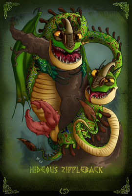 Zippleback
art by fuf
Keywords: how_to_train_your_dragon;httyd;zippleback;dragon;hydra;feral;male;solo;penis;hemipenis;fuf
