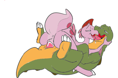 Ruby and Spike
art by fuf
Keywords: cartoon;land_before_time;lbt;dinosaur;theropod;oviraptor;ruby;stegosaurus;spike;male;female;anthro;M/F;penis;cowgirl;vaginal_penetration;spooge;fuf