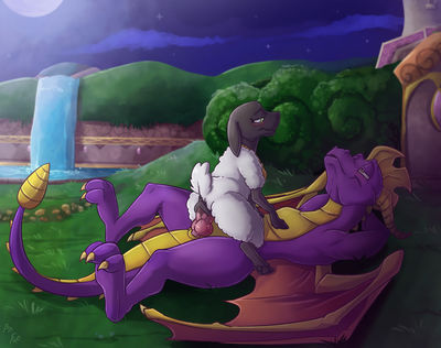 Spyro and Sheep
art by fuf
Keywords: videogame;spyro_the_dragon;dragon;spyro;furry;sheep;male;female;anthro;M/F;penis;cowgirl;vaginal_penetration;spooge;fuf