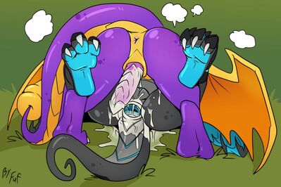 Spyro and Xero
art by fuf
Keywords: videogame;spyro_the_dragon;spyro;dragon;male;feral;M/M;penis;missionary;anal;spooge;fuf