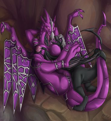 Wyvern Sex
art by fuf
Keywords: dragon;dragoness;wyvern;male;female;anthro;breasts;M/F;penis;missionary;vaginal_penetration;spooge;fuf
