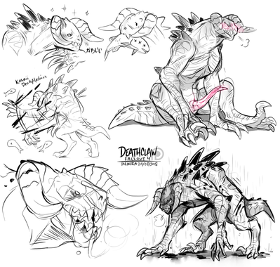 Deathclaw
art by furikake
Keywords: videogame;fallout;reptile;lizard;deathclaw;male;anthro;solo;penis;furikake