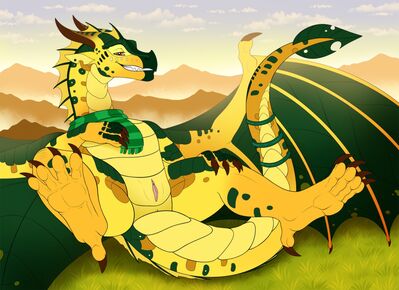Join Me?
art by furrypur
Keywords: dragoness;female;feral;solo;vagina;presenting;furrypur