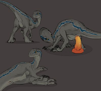 Blue
art by flamespitter
Keywords: jurassic_world;dinosaur;theropod;raptor;deinonychus;blue;female;feral;solo;cloaca;dildo;masturbation;cloacal_penetration;spooge;flamespitter