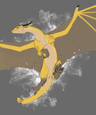 Fortune in Flight
art by flamespitter
Keywords: dragoness;female;feral;solo;vagina;flamespitter