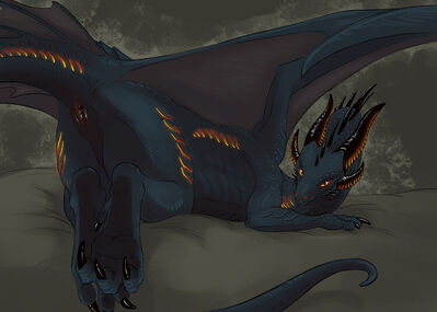 Vestirax Needy
art by flamespitter
Keywords: dragoness;female;feral;solo;vagina;presenting;spooge;flamespitter