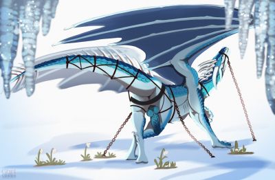 Blizzard Captured (Wings_of_Fire)
art by gartgalaktikon
Keywords: wings_of_fire;icewing;dragon;male;feral;solo;bondage;penis;presenting;gartgalaktikon