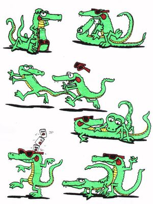 Alligator Mating T-Shirt
unknown artist
Keywords: comic;crocodilian;alligator;male;female;anthro;from_behind;cowgirl;oral;humor