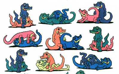 Gator Sutra
unknown artist
Keywords: crocodilian;alligator;male;female;anthro;M/F;oral;from_behind;69