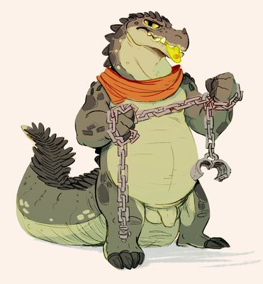 Gator and Chains
unknown artist
Keywords: crocodilian;alligator;male;anthro;solo;penis;bondage