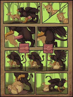 Deer and Gryphon 2
art by slug
Keywords: comic;gryphon;furry;cervine;deer;male;female;feral;M/F;penis;from_behind;vaginal_penetration;internal;spooge;slug