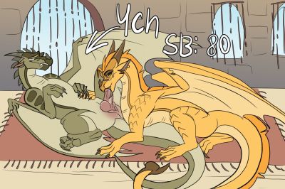 Oral With Qibli (Wings_of_Fire)
art by gdem
Keywords: wings_of_fire;sandwing;qibli;dragon;male;feral;M/M;penis;oral;gdem