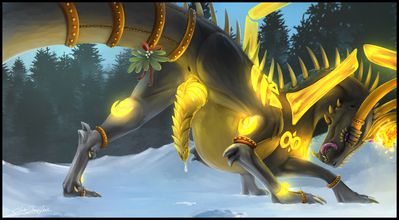 Season of Giving
art by glacierdragoon
Keywords: dragon;male;feral;solo;penis;holiday;presenting;spooge;glacierdragoon