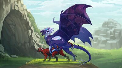 Dracuss and Galaxy
art by gmerk
Keywords: dragon;felkin;male;feral;M/M;penis;from_behind;anal;GMerk