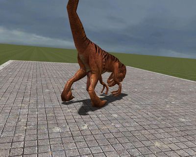 Male Raptor
unknown artist
Keywords: dinosaur;theropod;raptor;deinonychus;male;feral;solo;penis;presenting;cgi;gmod