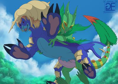 Samurott and Sceptile Mating
art by goldenemotions
Keywords: anime;pokemon;lizard;furry;mustelid;otter;samurott;sceptile;male;female;anthro;M/F;penis;hemipenis;from_behind;vaginal_penetration;goldenemotions