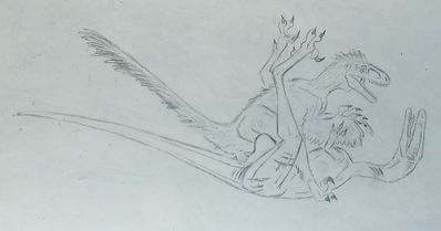 Austroraptor and Utahraptor Mating
art by goliathbirdeater
Keywords: dinosaur;theropod;raptor;austroraptor;utahraptor;male;female;feral;M/F;penis;missionary;cloacal_penetration;goliathbirdeater