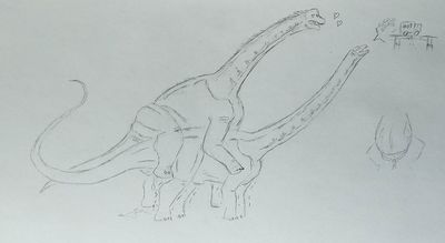 Enormous Weight
art by goliathbirdeater
Keywords: dinosaur;sauropod;brachiosaurus;diplodocus;male;female;feral;M/F;penis;from_behind;vaginal_penetration;closeup;goliathbirdeater