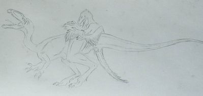 First and Last Coelophysoid
art by goliathbirdeater
Keywords: dinosaur;theropod;coelophysis;male;female;feral;M/F;penis;from_behind;cloacal_penetration;spooge;goliathbirdeater